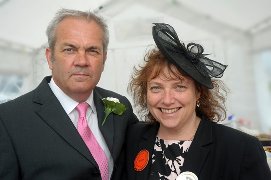 President of this year's Gwinear show Nikki Vincent with her husband Chris Normanshire enjoy the show. | Gwinear Show